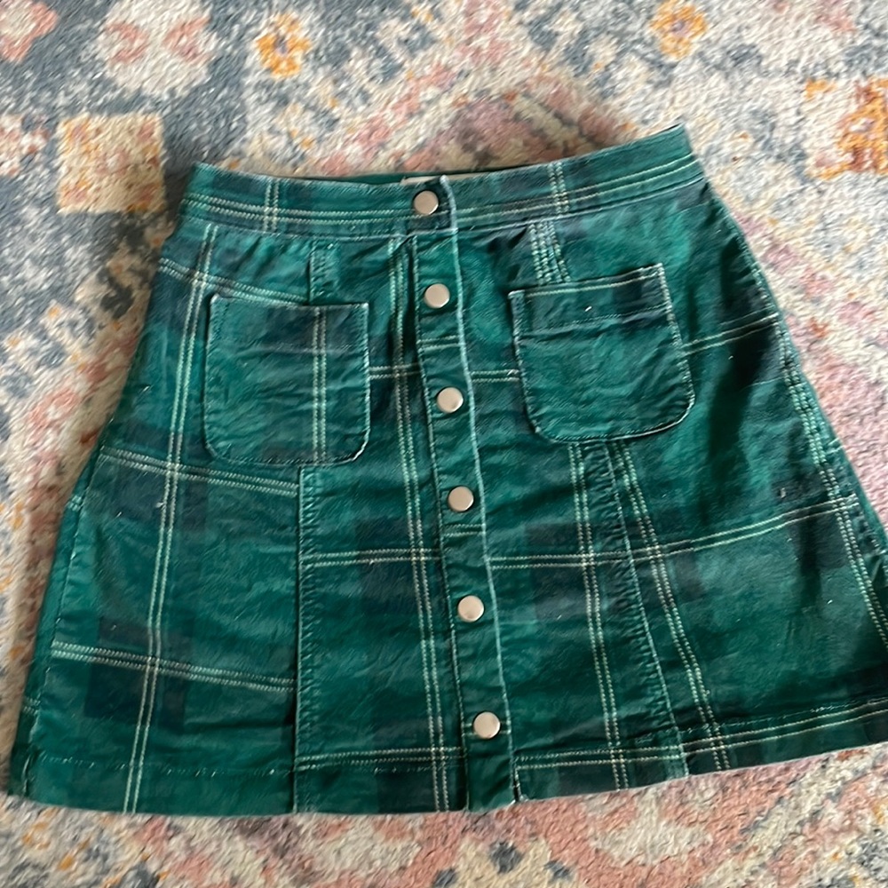 Urban outfitters button up plaid mini skirt size small